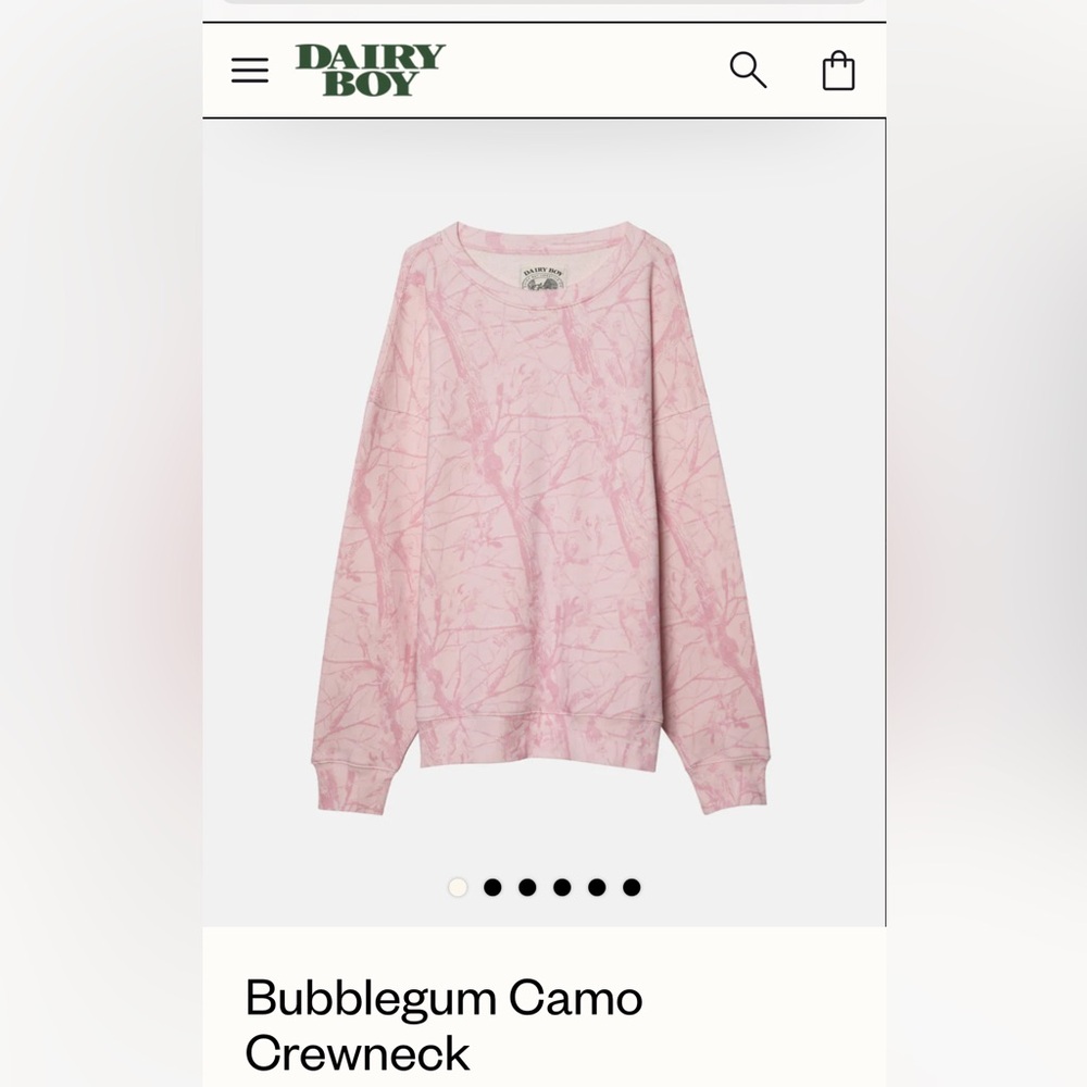 Dairy Boy Bubblegum Camo Crewneck